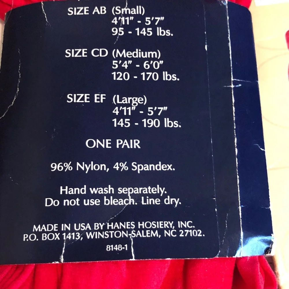Hanes Scarlet Opaque Tights - Bright Red Legwear
